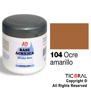 BASE ACRILICA AD 104 OCRE AMARILLO 200ML X 3 UNIDADES